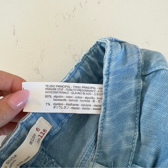 SOLD Zara Kids Girls Denim Jean Shorts Ruffle Hem Detail - Picture 4 of 4